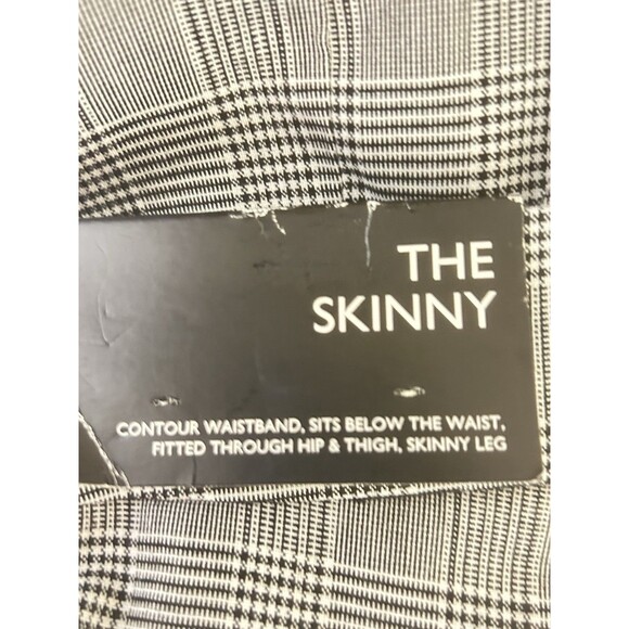 Nine‎ West Womens 10 Skinny Black White Checkered Pants Slacks NWT - Picture 8 of 11